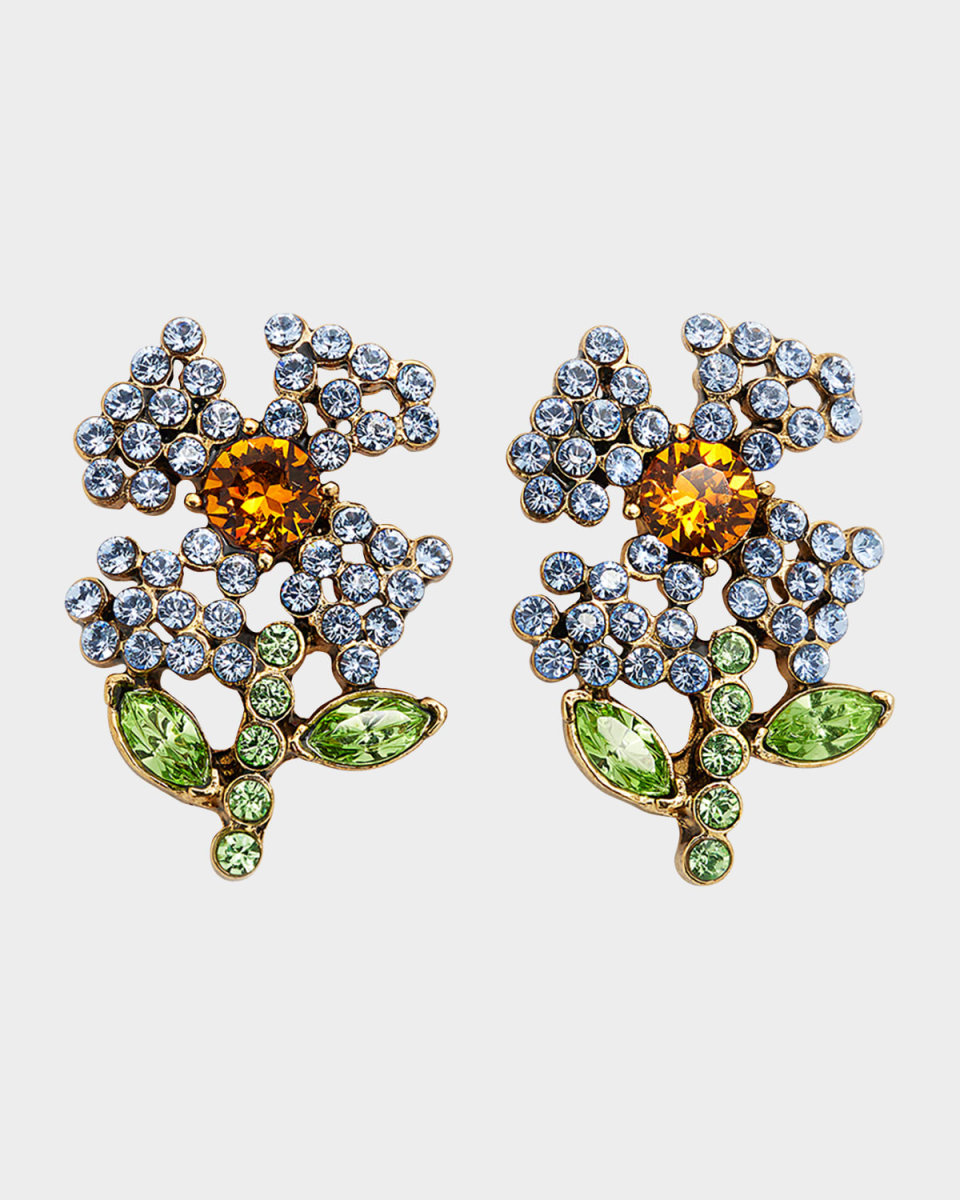 Crystal Flower Earrings